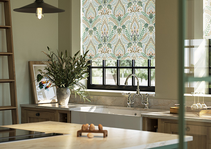 Script, Vintage Green - Roller Blind - Image 5